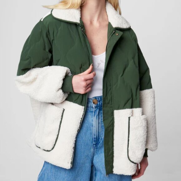 Blank NYC Sherpa Quilted Jacket In Hitch Hike - Picture 1 of 14
